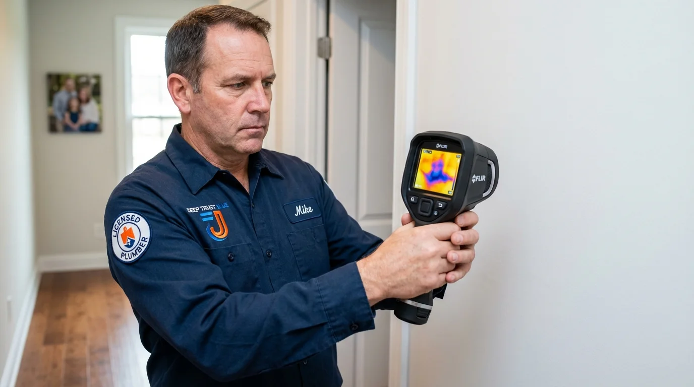 Thermal imaging leak detection by Johns Plumbing LLC in Chesapeake Beach